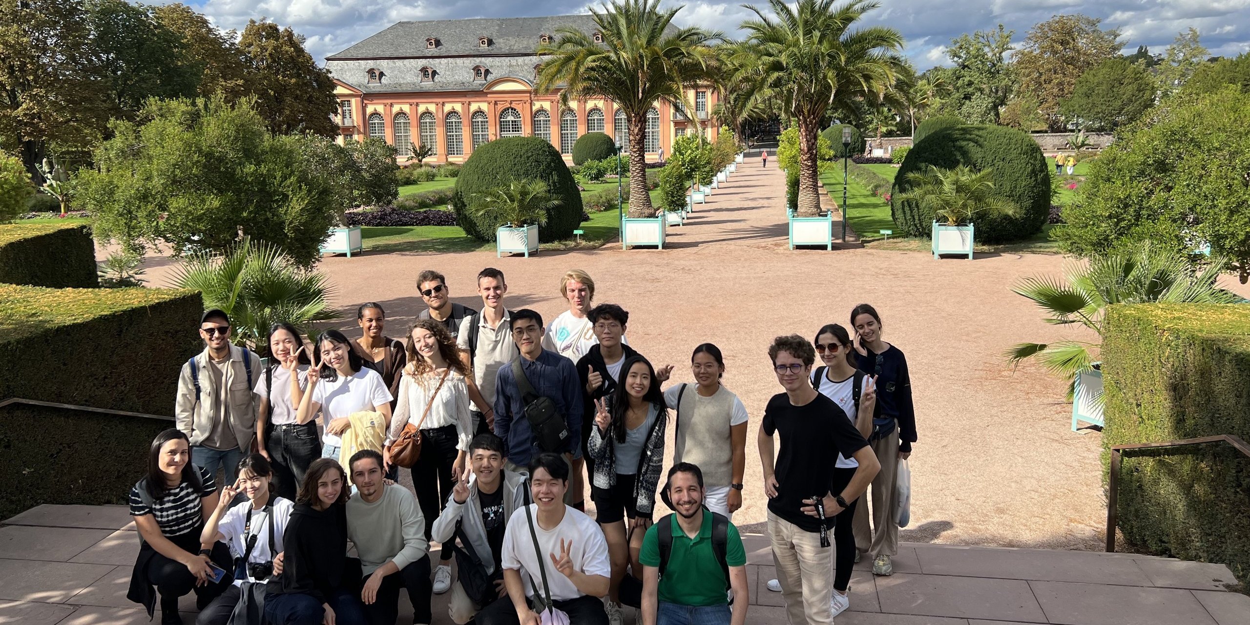 Exchange students at Orangerie in Darmstadt